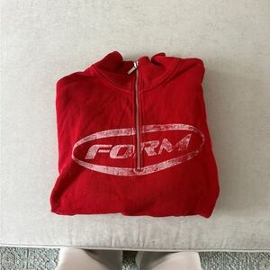 FORM Red Quarter Zip Size Small